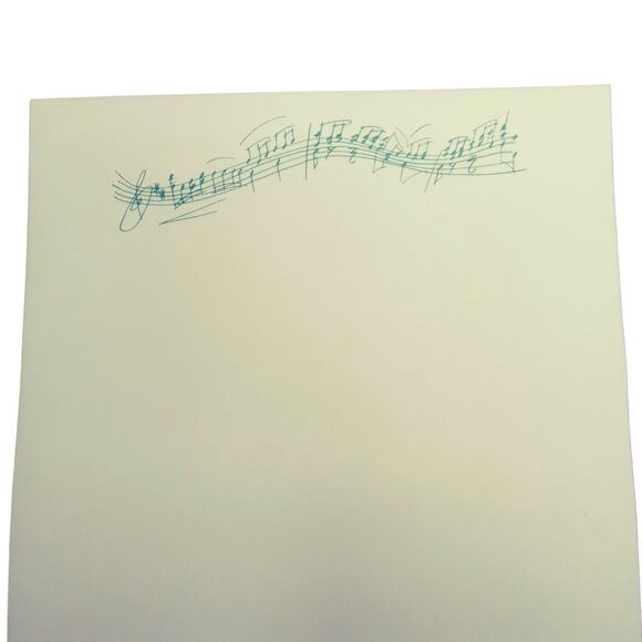 Vintage Christmas Letterhead Stationery O Come Let Us Adore Him Music Notes 90s - Picture 6 of 16
